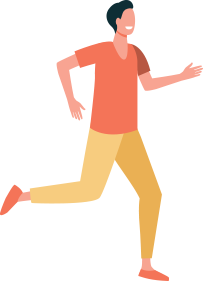 男性のジョギング